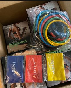 Intey 13-Pcs Portable Resistance Bands with Door Anchor, Handles, and Ankle Straps  Home Workout Set