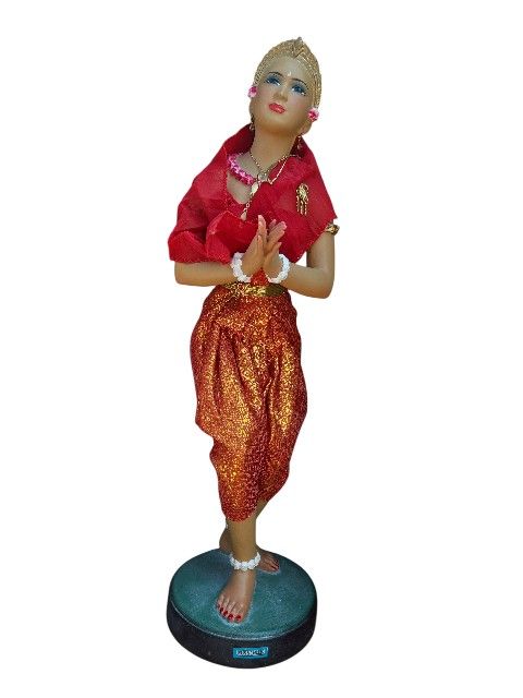 Vintage Thai Dancer Figurine Asian Arts Factory Piya Chuansathira Thailand