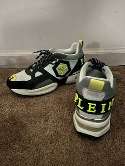 Philipp Plein Sneakers White Black Neon Yellow