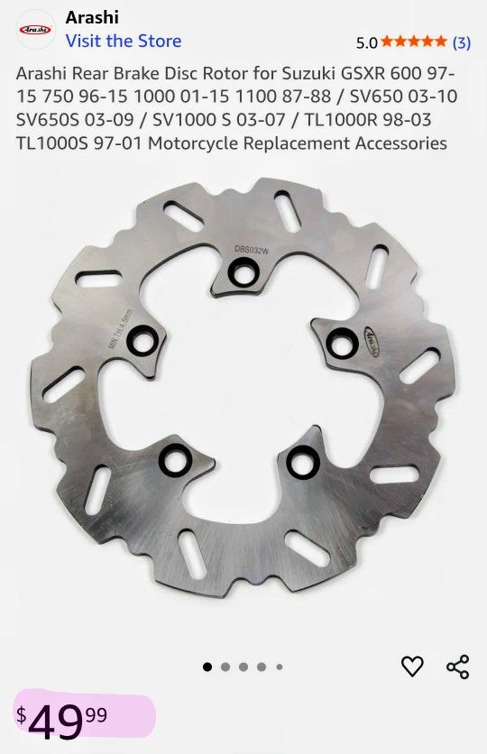 SUZUKI REAR DISC BRAKE ROTOR