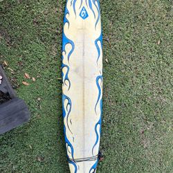 Surfboard Longboard With Fins And Strap