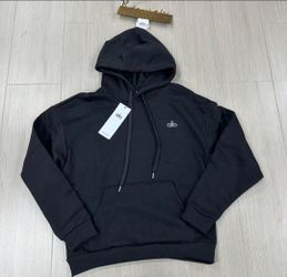 Alo Yoga Black Pullover Hoodie cuffed sweats set all sizes