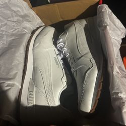 All White Tan Bottom Pumas Size 12