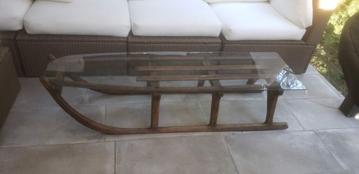 Coffee Table Antiques Snow Sled