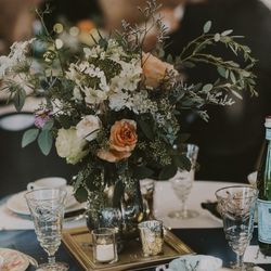 Table runners used for wedding reception decor
