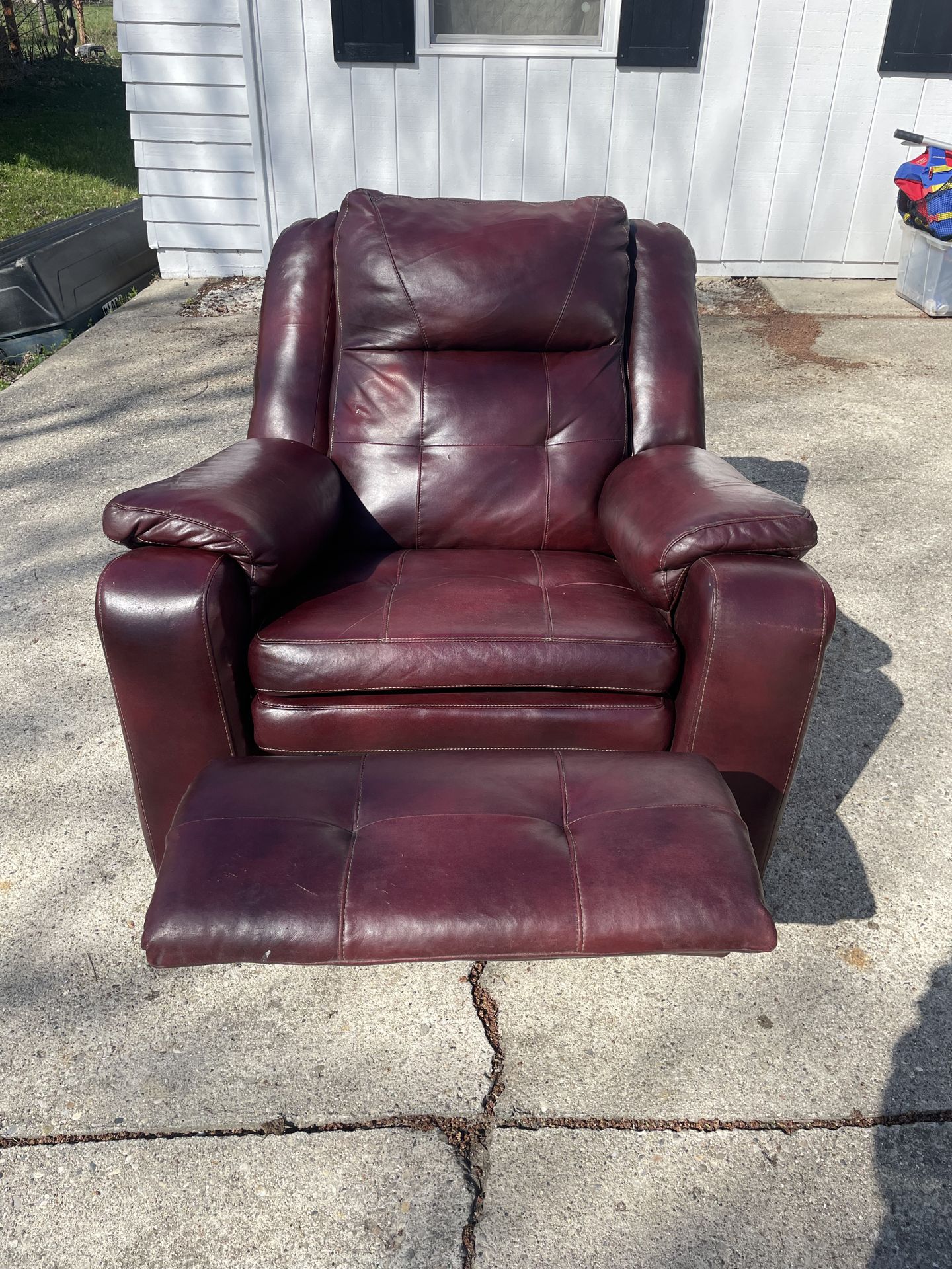 Burgundy Leather Recliner