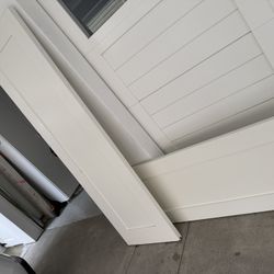 2 Small Closet Doors Solid Wood. 