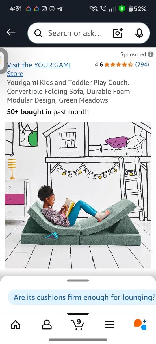 Brand new Yourigami Play Couch