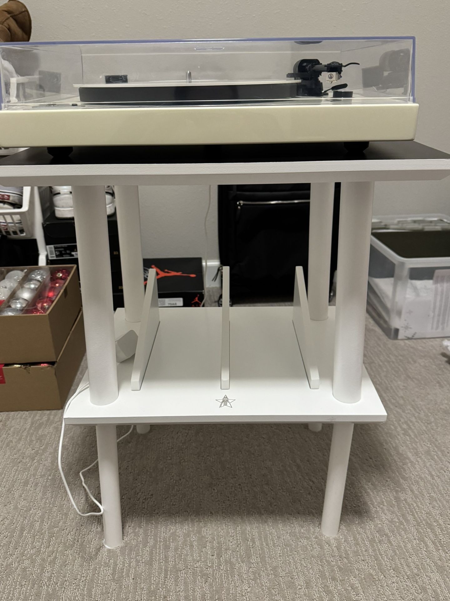 Record Player And Vinyl Stand