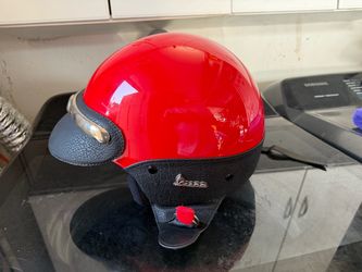 Vespa Red Half Shell Motorcycle Helmet