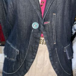 Diesel Ladies Denim Blazer, Super Sharp-High Low