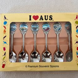 Australian 6 Premium Souvenir Spoons 
