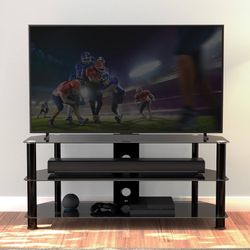 Tv glass And Steel Stand