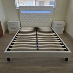 White Queen Bed Frame 