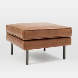 West elm Axel Leather Ottoman
