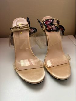 Nude Butterfly Wrap Around Heels