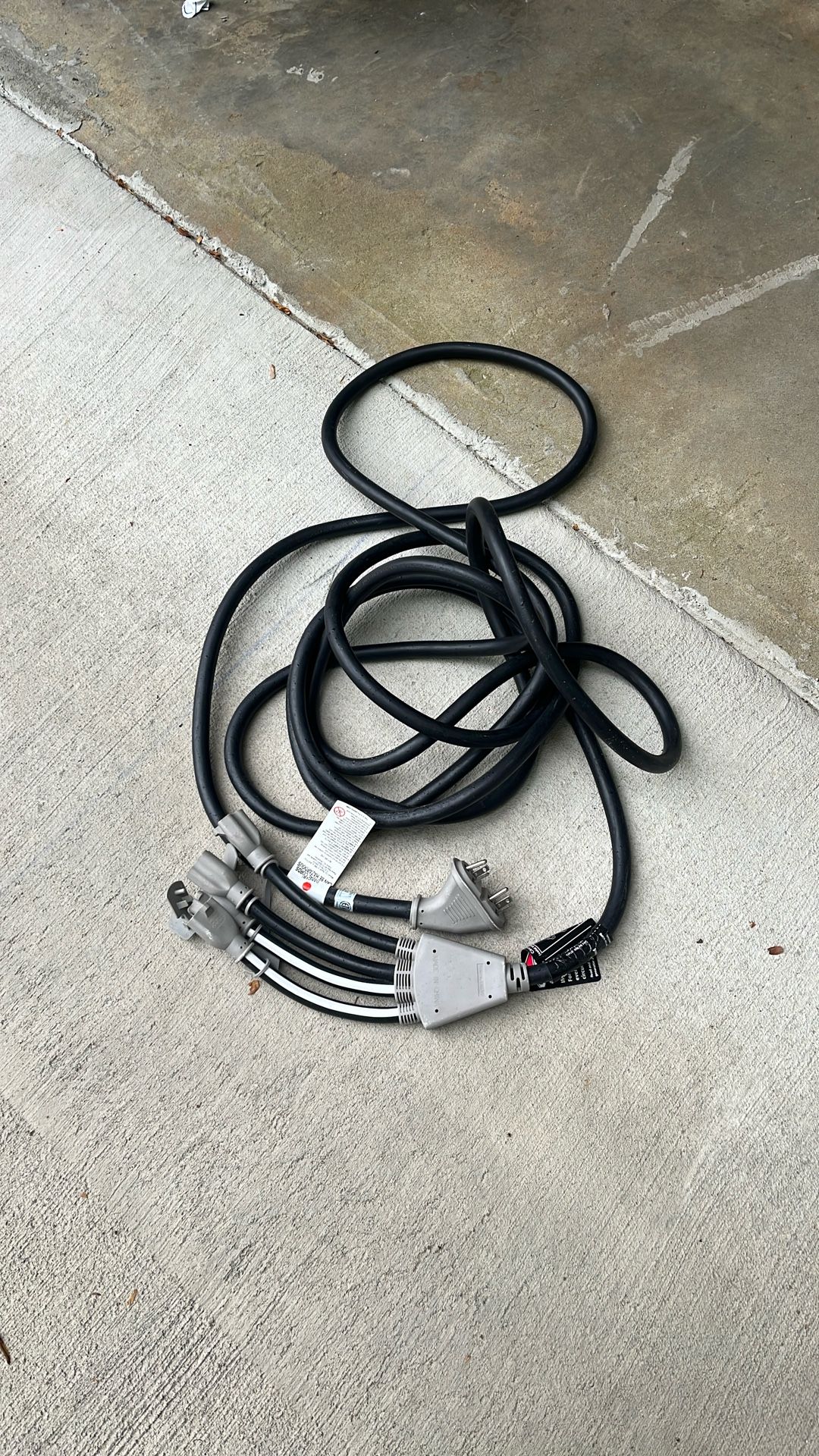 25 Ft, 20 Amp generator Adapter Cord Set