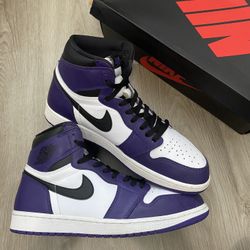 Court Purple Jordan 1s Sz 11