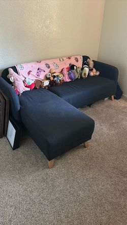 Dark blue sofa