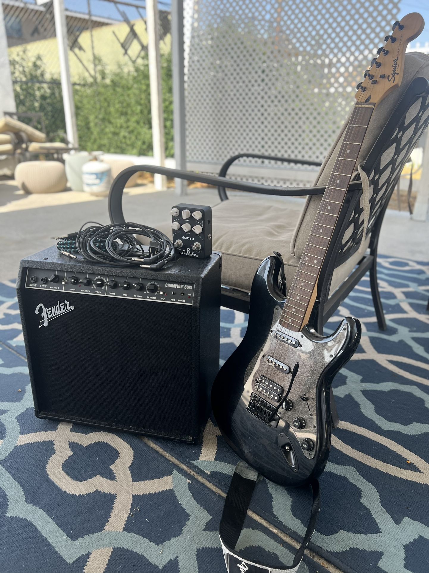 Fender Guitar, Fender Amp and Distortion Pedal Bundle