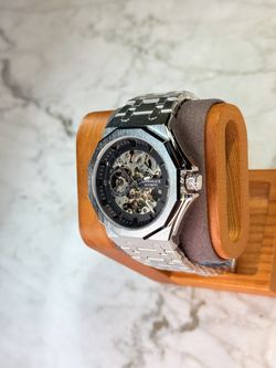 Watch, New Stainless Steel Skeleton Silver Edition