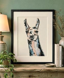 Wall Art Watercolor Llama Art Print By Teresa Rudd