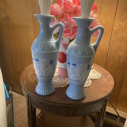 1961 Blue Milk Glass Jim Beam Decanters