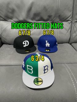 Los Angeles Dodgers New Era 59Fifty Black Red Gold MLB Hat Size 7 3/8