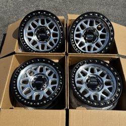 6x5.5 And 6x135 Brand New 17” KMC KM549 GRS Machined Wheels 6 lug available new in box