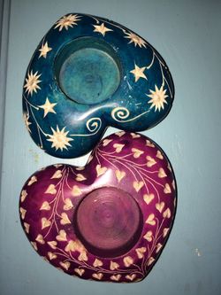 Stone candle holders