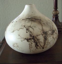 Large Horse hair Adobe Pot