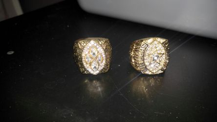 Huge gold plated rings