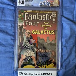 Fantastic Four #48 CGC 4.0 1966 1st app. Galactus, Silver Surfer custom label