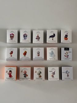 Hallmark Miniature Halloween Ornaments Charlie Brown, Peanuts & Others $12 Each 2010-2023