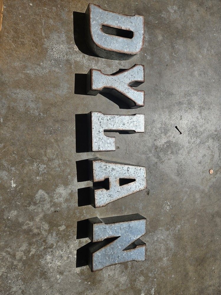 Home Accents Metal Letters DYLAN Hobby LOBBY (5 Letters)