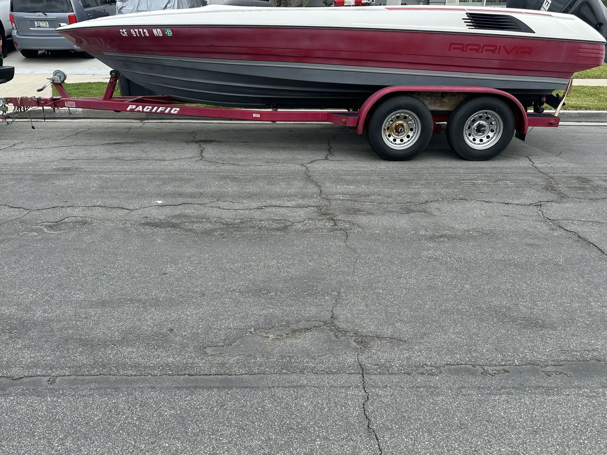 21’ Arriva Open Bow Boat And Trailer