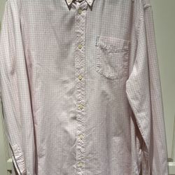 Ben Sherman Size XXL Pink Checker long sleeve shirt