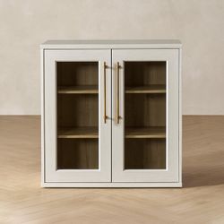 mopio Blake Storage Cabinet, Small Modular Accent Display Sideboard Buffet Cabinet with Storage, Media Console Credenza, for Kitchen, Coffee Bar, Pant