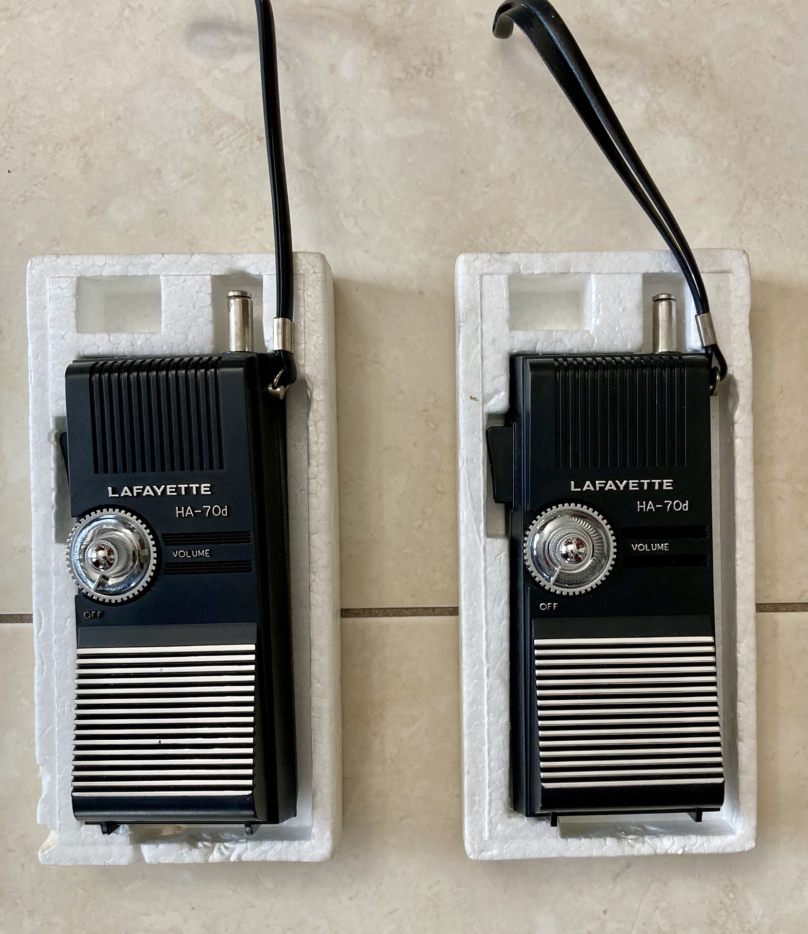 Vintage 1970’s Walkie Talkies. Lafayette HA-70d.