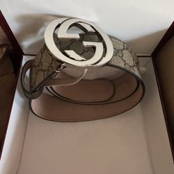 Gucci GG Monogram Supreme Belt  Size 85 