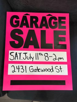 Yard sale  Saturday July 11th