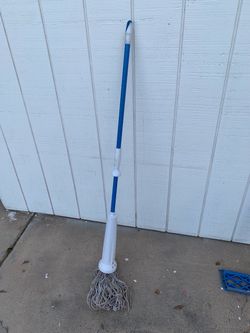 String Mop with Blue Handle