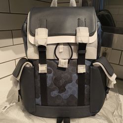 Coach Camo Blue Backpack