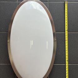 Hampton Bay Brushed Nickel Oval Ceiling Light Fixture .