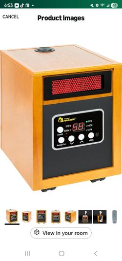 Dr. Infrared Heater DR-968H Indoor Portable Space Heater with Humidifier, 1500-Watt, Cherry
Amazon's Choice

