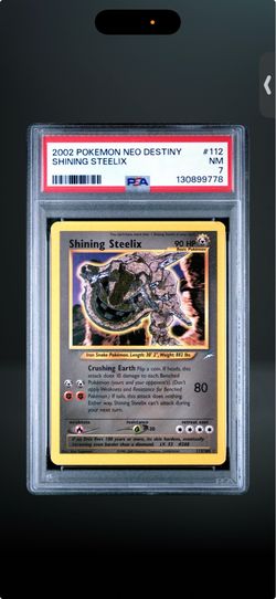 2002 Psa 7 shining steelix  pokemon neo destiny