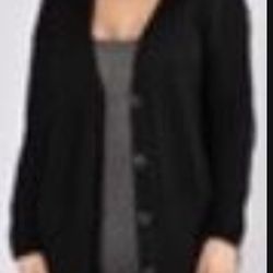 Fashion Nova Black Destroyed Tunic Cardigan Size Small/Medium - Excellent Preloved Condition 