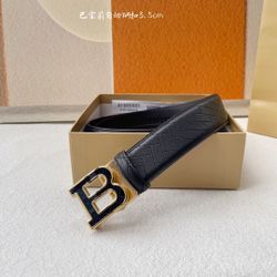 Burberry Black Belt New With Box 