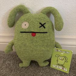 Original Ugly Dolls OX Plush Pillow Green Monster Bunny 2004