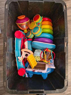 Tote full of Toddler Toys